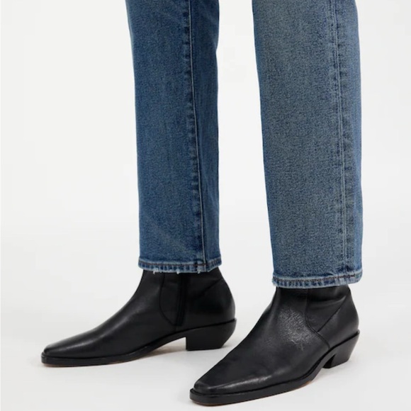 Madewell Black Leather Idris Ankle Boots - Picture 2 of 6